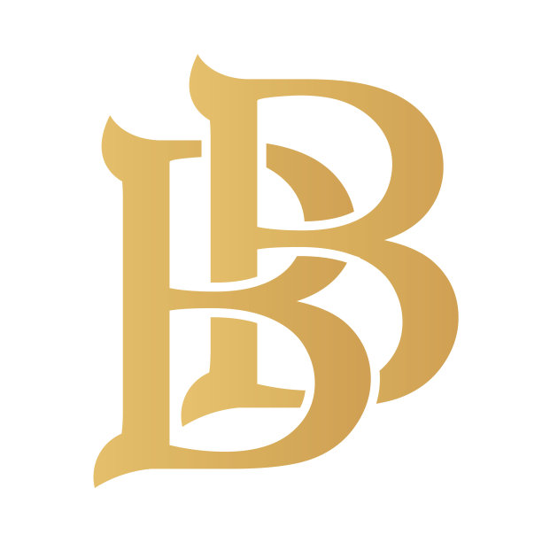 金色的BB字母组合。图片下载