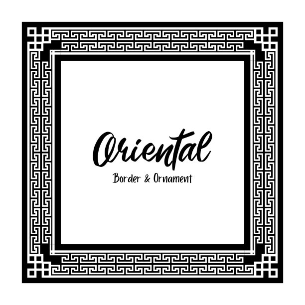 中国古典东方装饰框复古边框艺术装饰图片下载