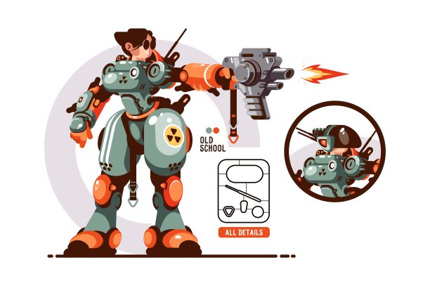 女孩战斗在外骨骼图片下载