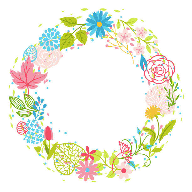 框架与春天的鲜花。图片下载