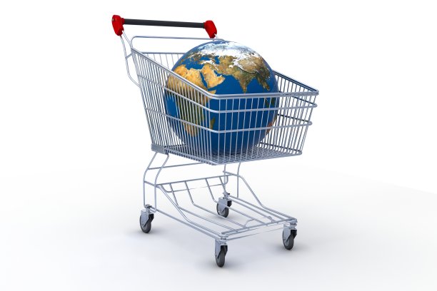 购物车里的地球图片下载
