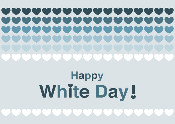 白色的日子矢量插图。心模式。贺卡。图片下载
