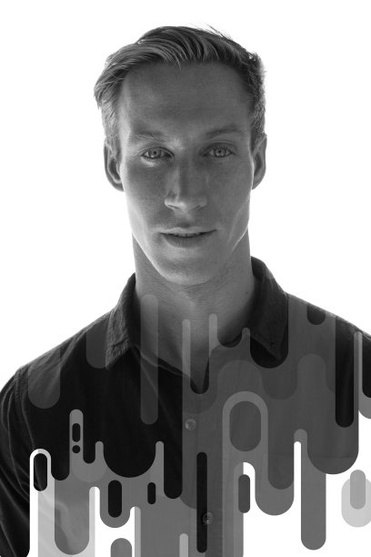 一幅结合了数字插图的肖像图片下载