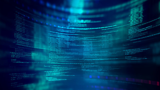 编程代码抽象技术背景下的软件开发人员和计算机脚本图片下载