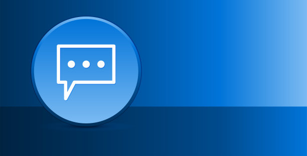 评论图标玻璃现代蓝色按钮抽象背景图片下载