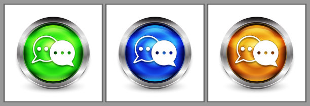 对话图标现代眼球圆形按钮设置插图图片下载