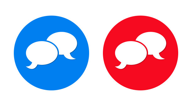 聊天图标平面时尚的圆形按钮设置图片下载