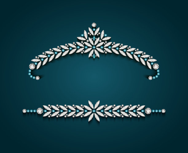 镶嵌着钻石和宝石的王冠图片下载