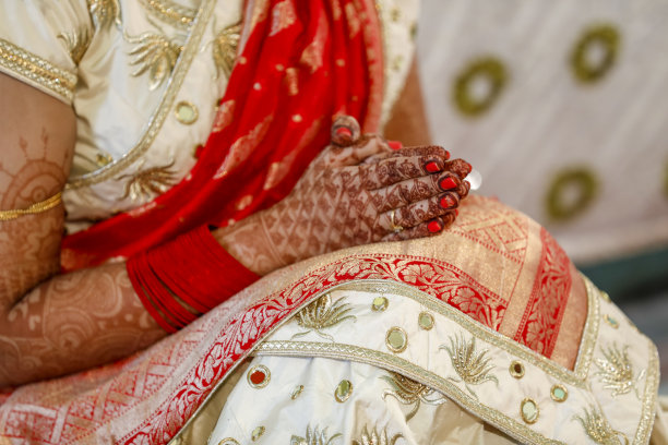 印度新娘手绘曼海蒂图片下载