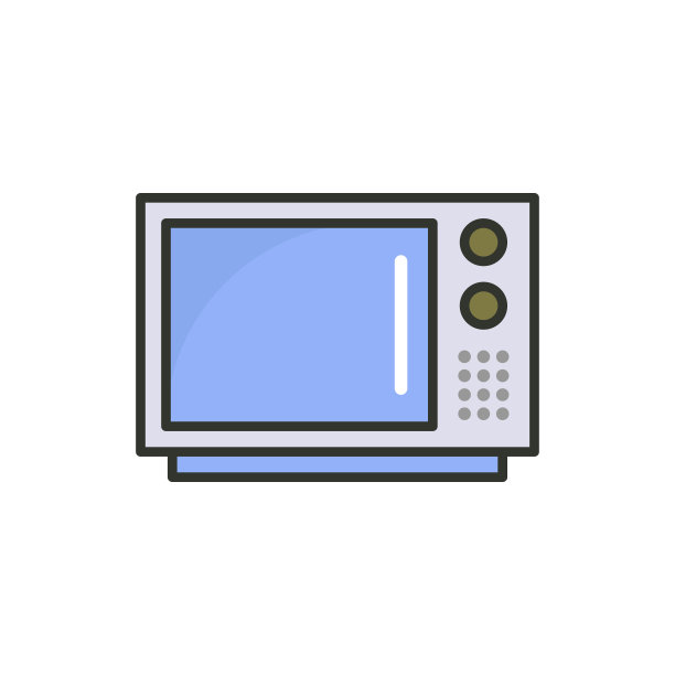 烤箱矢量图标轮廓填充样式插图。图片下载