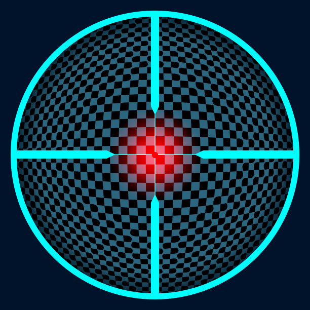 有红色瞄准器的十字准星图片下载