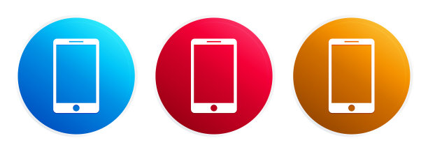 智能手机图标溢价时尚的圆形按钮设置图片下载