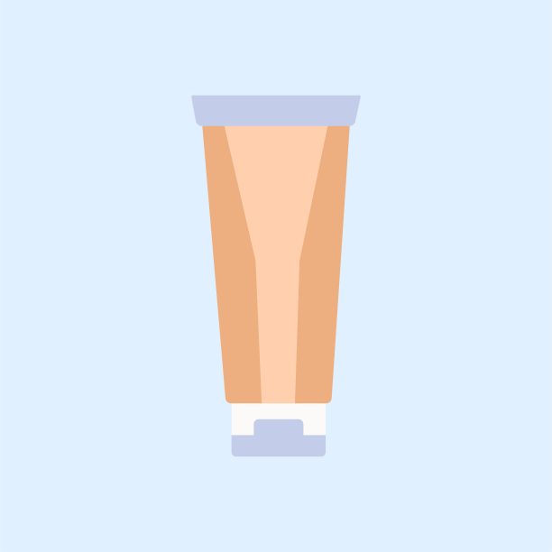 面霜和身体霜在平面风格孤立在蓝色背景。保护性的防晒霜。矢量插图。图片下载