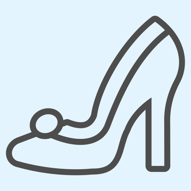 新娘鞋系列图标。优雅的高跟鞋女性。婚礼资产矢量设计概念，白色背景上的轮廓风格象形图，用于web和应用程序。Eps 10。图片下载