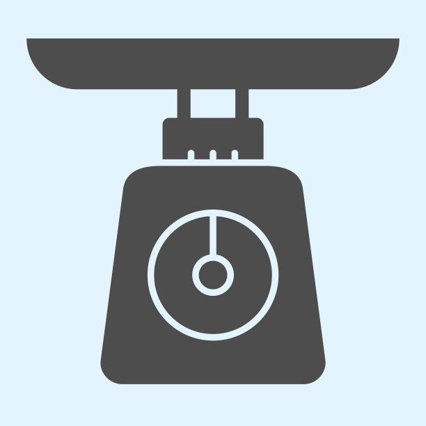 重量秤固体图标。家用衡器。家庭风格的厨房矢量设计概念，象形文字风格的象形图在白色的背景，用于web和应用程序。Eps 10。图片下载