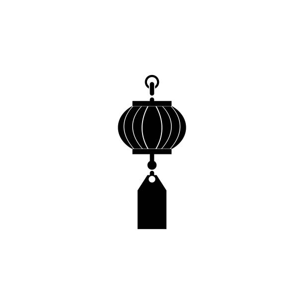 灯笼标志矢量图标图片下载