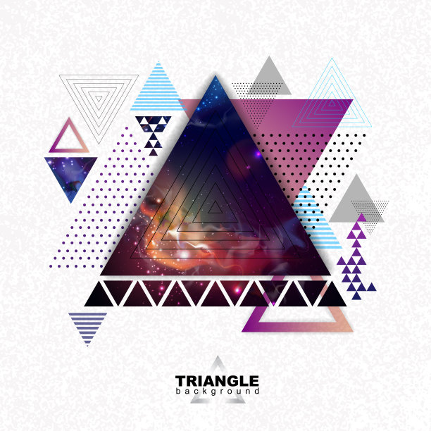 抽象的时髦的多边形三角形背景与开放的空间内。图片下载