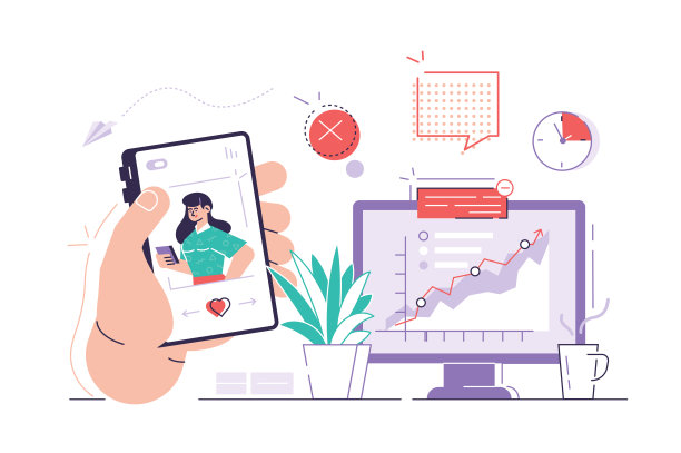 工作人员正在用手机浏览照片图片下载