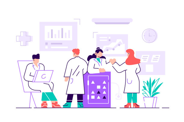 穿着白大褂的科学家在进行指挥图片下载