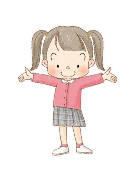 一个女孩全身拍摄的插图图片下载