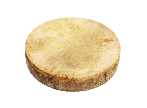 圆形乡村砧板孤立图片下载