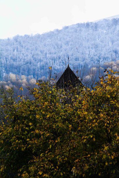 美丽的秋冬风景在一张照片图片下载
