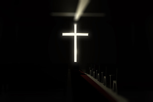 发光的十字架图片下载