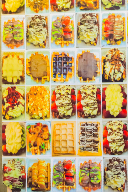 各种比利时华夫饼的图片图片下载