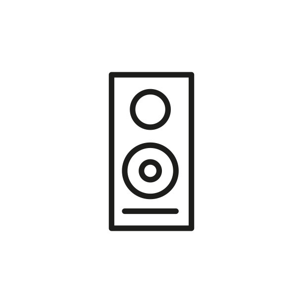 简约扬声器线性图标图片下载