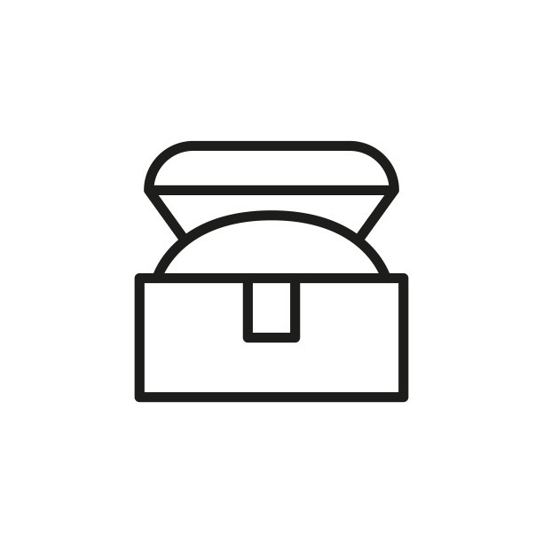 简单的胸线图标。图片下载