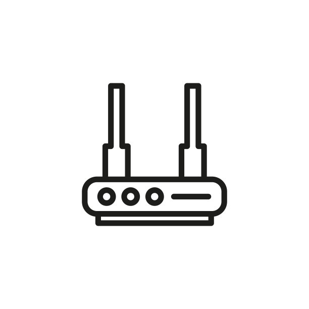 简约路由器线性图标图片下载
