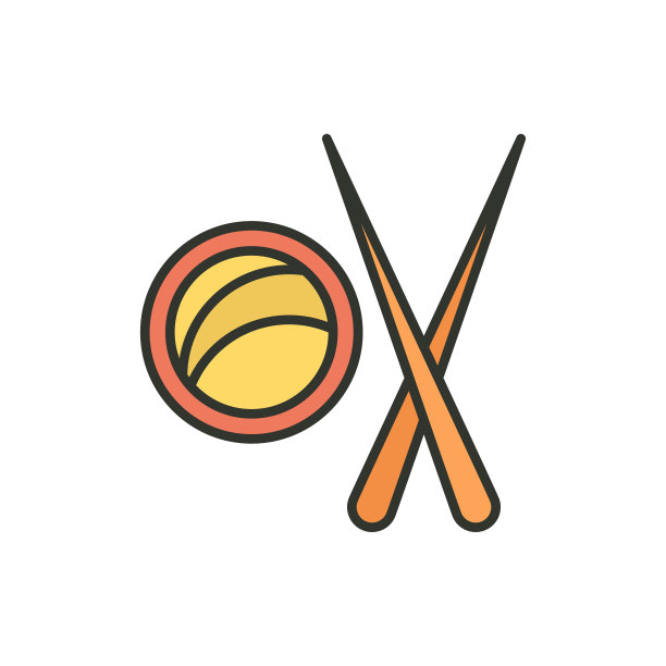 寿司矢量图标轮廓填充样式插图。图片下载