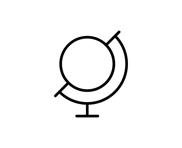 地球线条图标图片下载