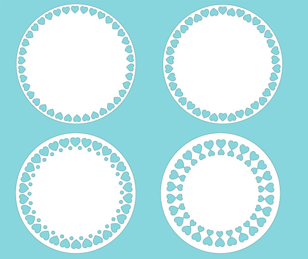 蕾丝框架设置向量。图片下载