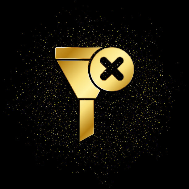 数据库，服务器，漏斗，投票，没有黄金图标图片下载