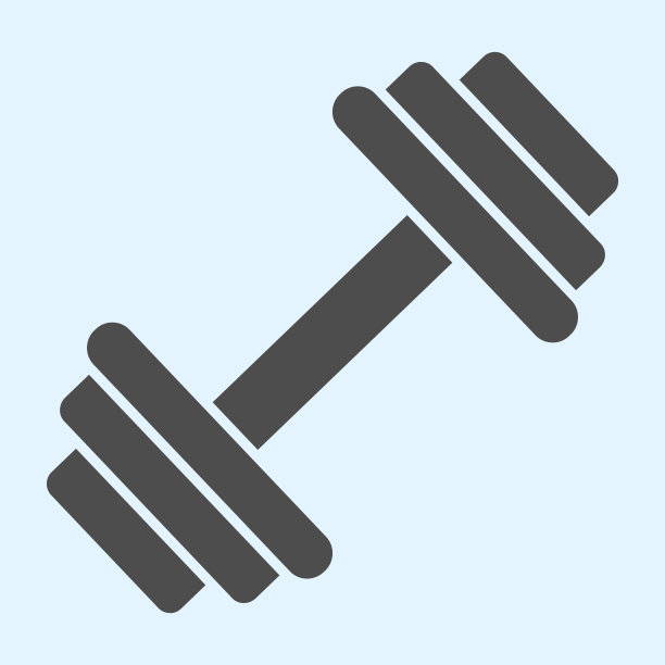 哑铃坚实的图标。重物触须。运动矢量设计概念，象形文字风格的象形文字在白色的背景，用于web和应用程序。Eps 10。图片下载