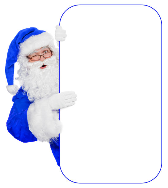 空白标志-圣诞老人的问候(白色)图片下载
