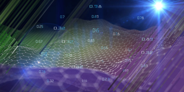 3D插画人工智能技术背景。深度学习的算法。虚拟现实。数据科学学习。人工智能。区块链。图片下载