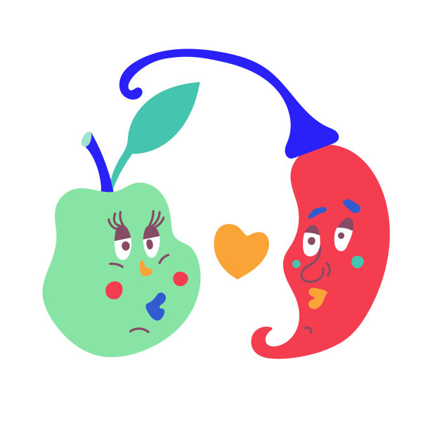 喜欢几样蔬菜，苹果和辣椒图片下载