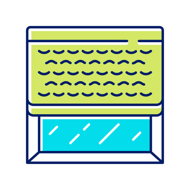 编织木色调颜色图标。厨房、客厅暗色装饰。百叶窗。家居、办公室室内配件。窗纱，电动百叶窗。孤立的矢量图图片下载