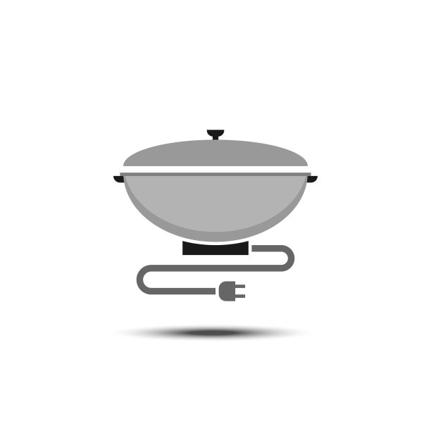 白色背景上的家用电饭煲图标图片下载