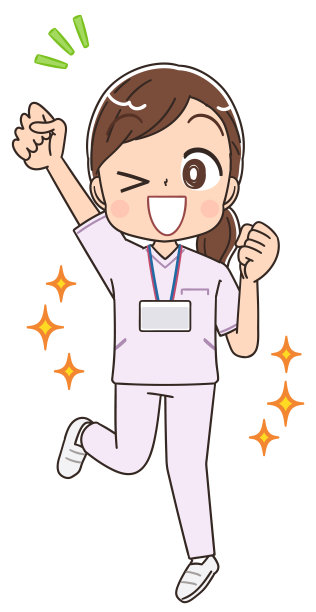 穿着白色制服的年轻女护士。她有积极的情绪。图片下载