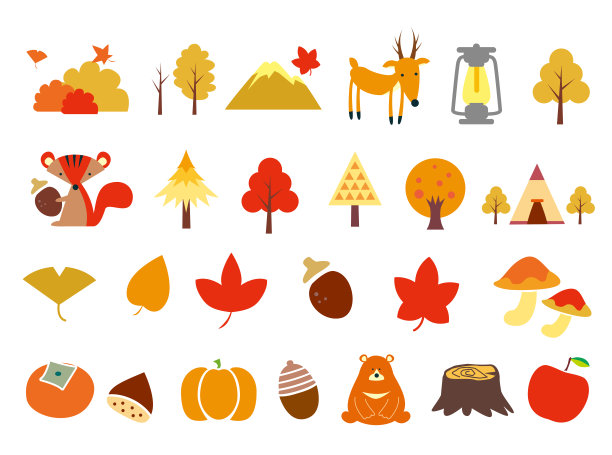 秋季的材料图片下载