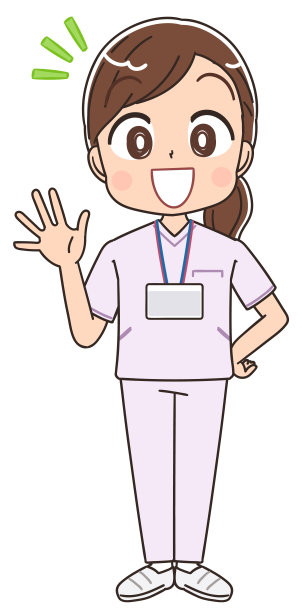 穿着白色制服的年轻女护士。她有积极的情绪。图片下载