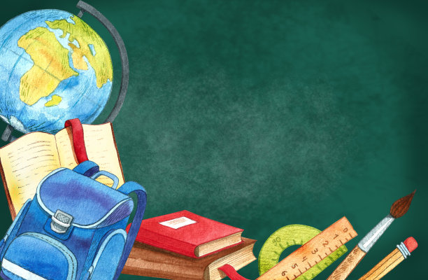 学习用品框架。手绘涂鸦插图。回到学校。图片下载