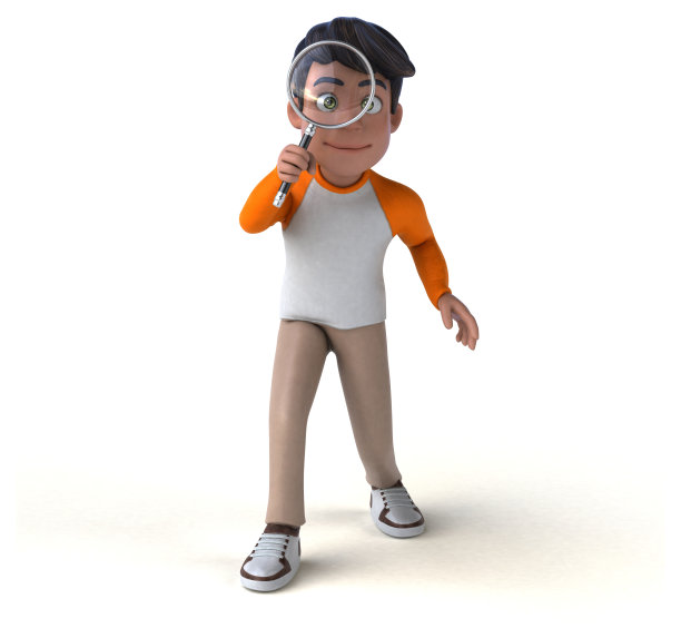 有趣的3D卡通亚洲青少年图片下载