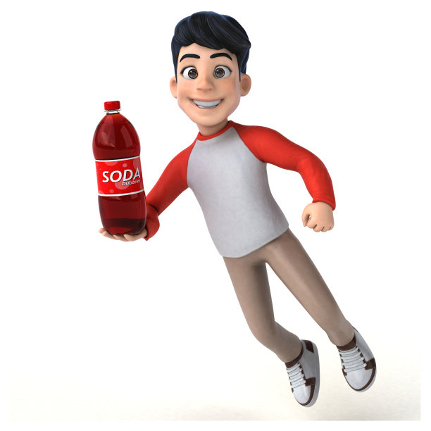 有趣的3D亚洲少年与漫画风格图片下载