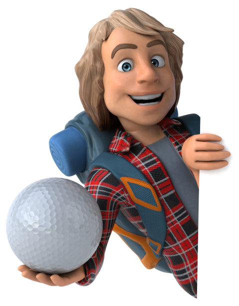 有趣的背包客卡通人物图片下载