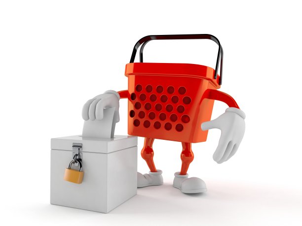 购物篮character with vote ballot图片下载