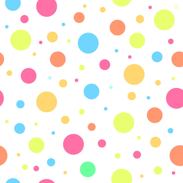 彩色圆点花纹无缝背景。图片下载